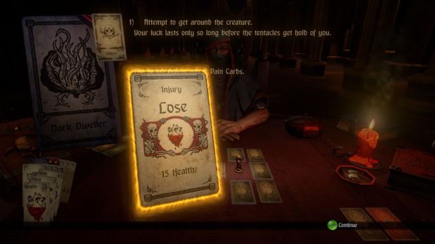 Hand of Fate pain card