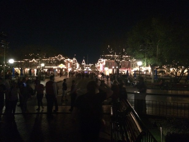 Disneyland main street night