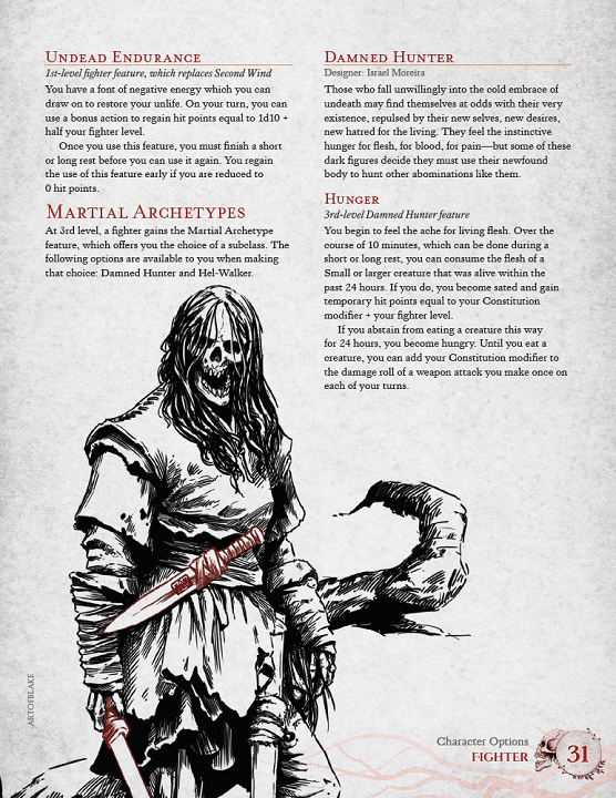 damned hunter playing dead