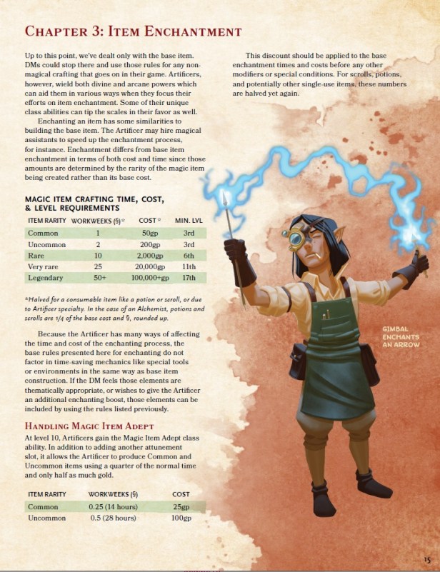 artificer magic items