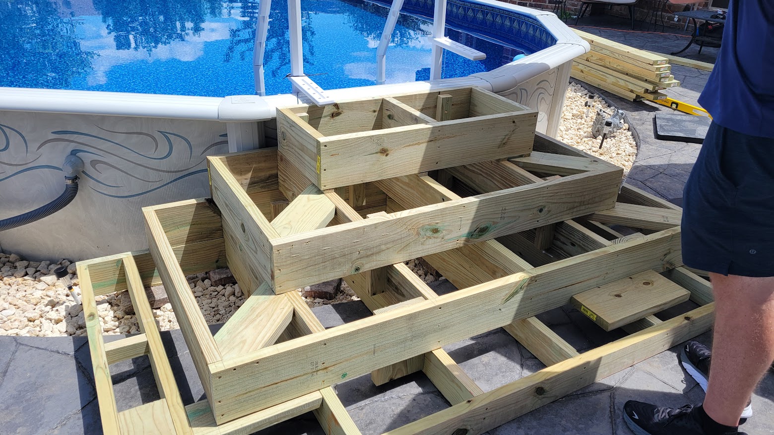 backyard stairs frame