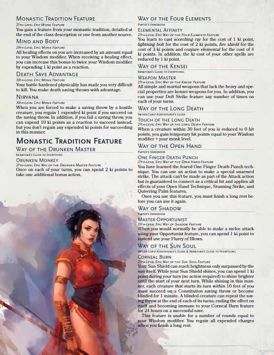 epic charactres monk